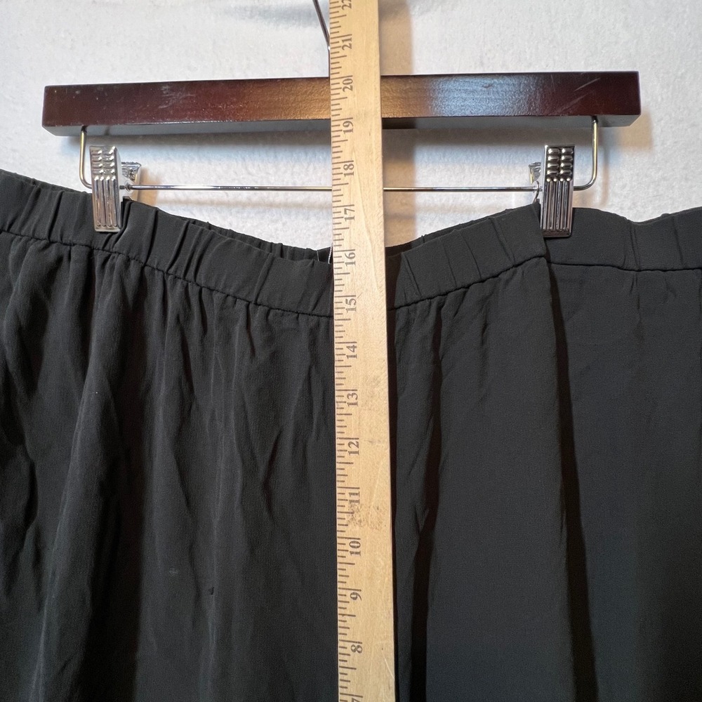 Eileen Fisher 3X Black Silk Pants Plus Size Elastic Waist Trousers‎ - Picture 5 of 14